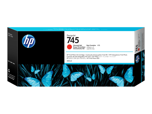 [F9K06A] HP 745 300-ml DesignJet Chromatic Red Ink Cartridge