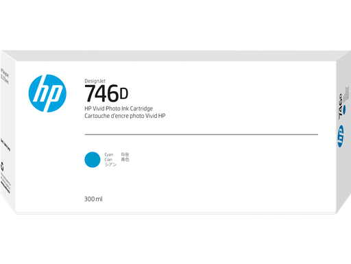 [1XA56A] HP 746D 300-ml Cyan DesignJet Ink Cartridge