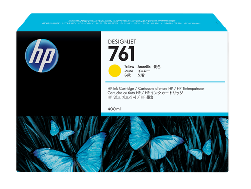 [CM992A] HP 761 400-ml Yellow DesignJet Ink Cartridge