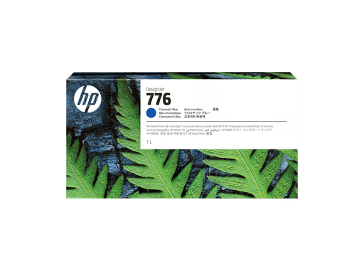 [1XB04A] HP 776 1-liter Chromatic Blue Ink Cartridge