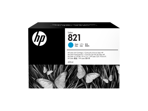 [G0Y86A] HP 821 400-ml Cyan Latex Ink Cartridge