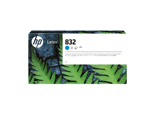 [4UV76A] HP 832 1-liter Cyan Latex Ink Cartridge