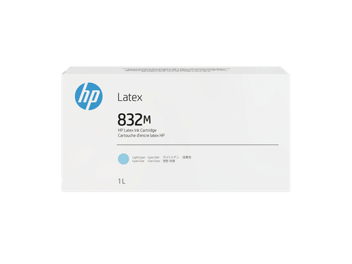[4UV25A] HP 832M 1-liter Light Cyan Latex Ink Cartridge