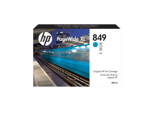 [1XB39A] HP 849 400-ml Cyan PageWide XL Ink Cartridge
