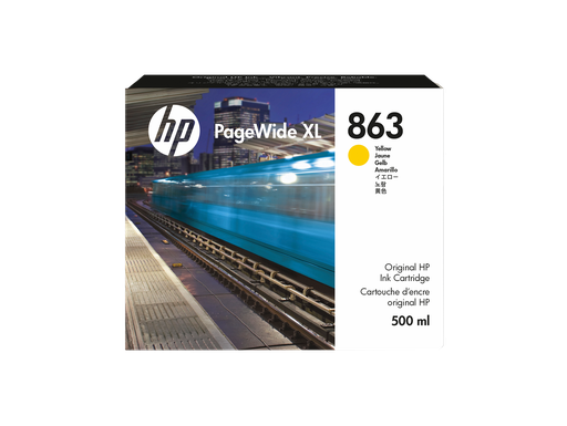 [F9K39A] HP 863 500-ml Yellow PageWide XL Ink Cartridge