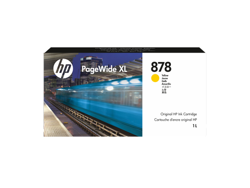 [312Z4A] HP 878 1-liter Yellow PageWide XL Ink Cartridge