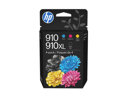 [3JB41AN] HP 910XL High Yield Black/910 Cyan/Magenta/Yellow 4-pack Original Ink Cartridges