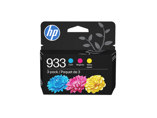 [N9H56FN] HP 933 3-pack Cyan/Magenta/Yellow Original Ink Cartridges