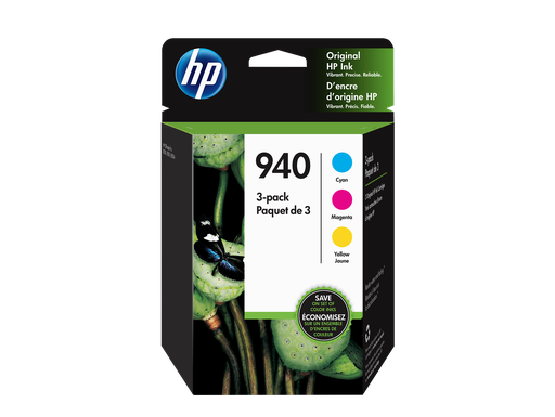 [CN065FN] HP 940 3-pack Cyan/Magenta/Yellow Original Ink Cartridges