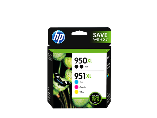 [F6V12FN] HP 950XL Black(2)/951XL Cyan(1)/Magenta(1)/Yellow(1) 5-pack Original Inks