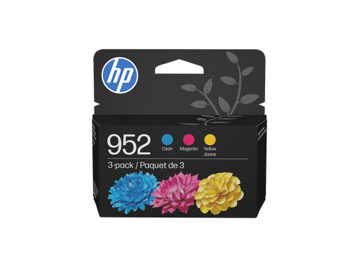 [N9K27AN] HP 952 3-pack Cyan/Magenta/Yellow Original Ink Cartridges
