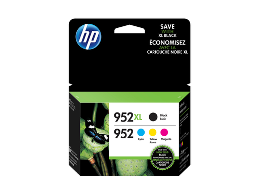 [N9K28AN] HP 952XL High Yield Black/952 Cyan/Magenta/Yellow 4-pack Original Ink Cartridges