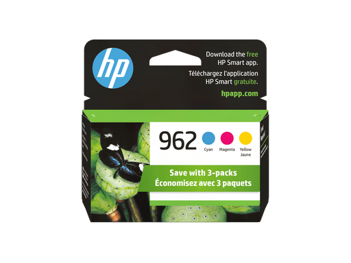 [3YP00AN] HP 962 3-pack Cyan/Magenta/Yellow Original Ink Cartridges