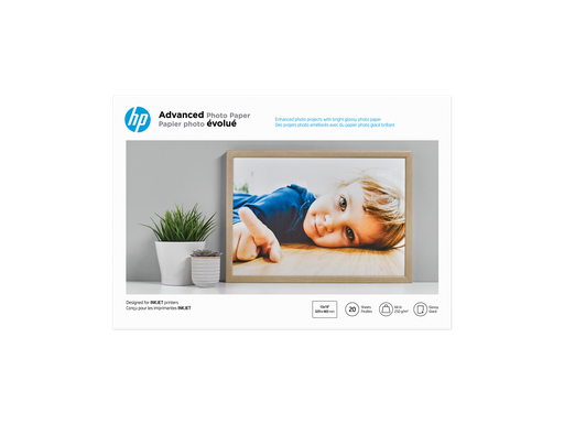 [CR696A] HP Advanced Photo Paper Glossy 65 lb 13 x 19 in. (329 x 483 mm) 20 sheets